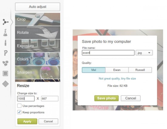 Screenshot από Picmonkey