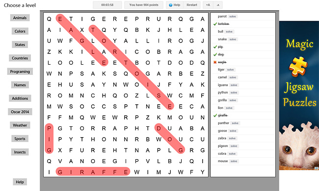 Word Search Game